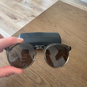 RAEN Sunglasses with Brown Lenses and Black Case